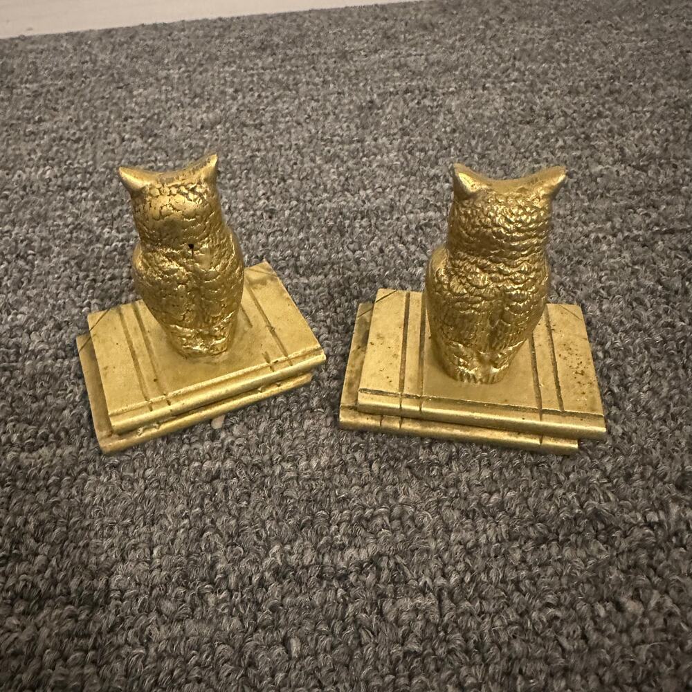 Vintage Owl Paperweight Figurine - Brass Made in Korea - Picture 5 of 5
